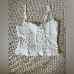 White Lace Edikted Top Lacey Knit Tank top XS